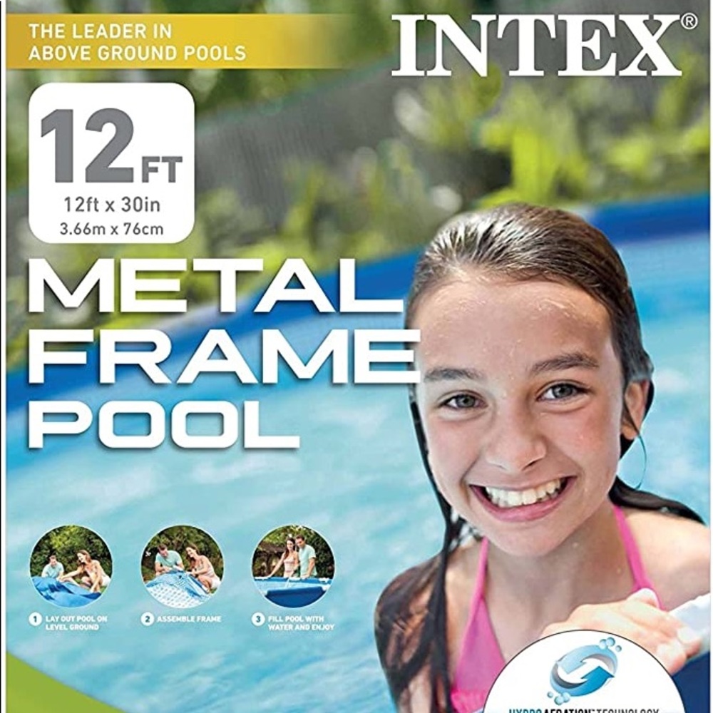Metal frame pool 12ft x 30in